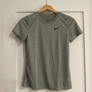 Women’s Nike Dri-Fit Short Sleeve Tee Shirt - XS light gray